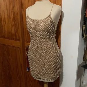 Pearl and glitter dress